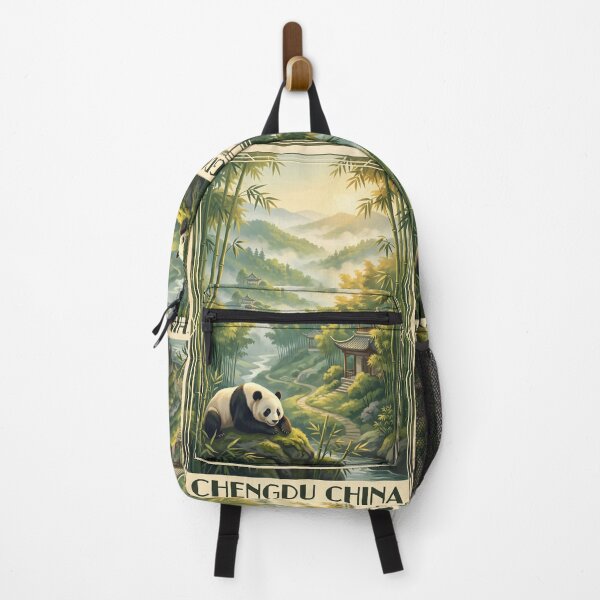 Item preview, Chengdu China Vintage Panda Travel Illustration designed and sold by Bomax121.
