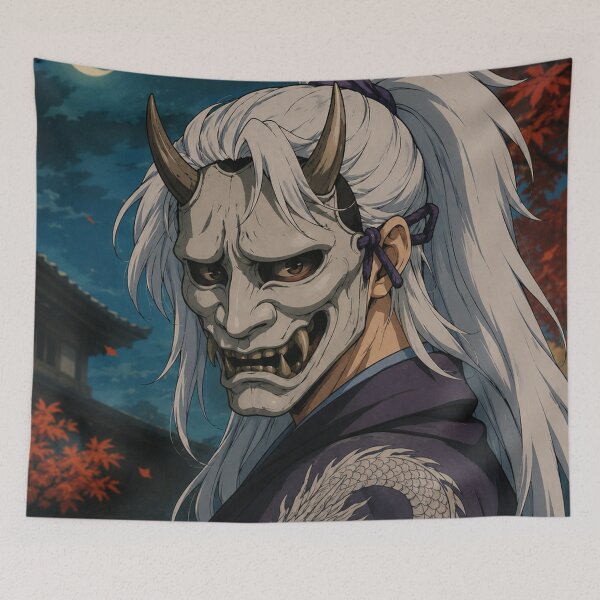 Item preview, Japanese Hannya Samurai Dragon Ronin designed and sold by bapupa.