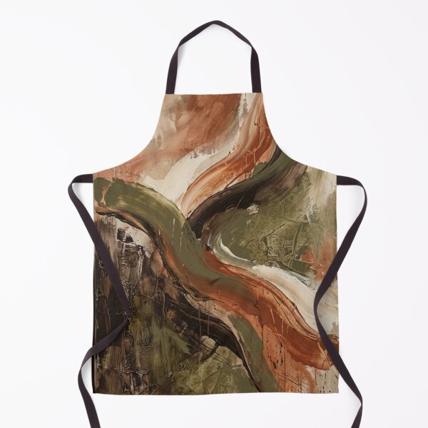 Item preview, Terracotta and Olive Brushstrokes Minimalist Abstract Art designed and sold by Zaramodo.