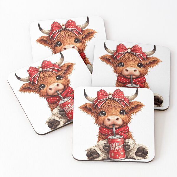 Item preview, Linda vaca de las Tierras Altas bebiendo designed and sold by JuanMcdow23594.