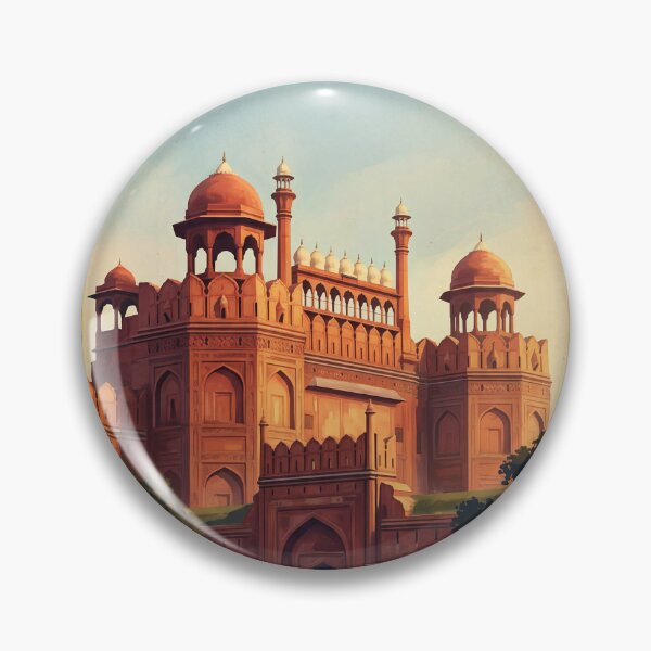 Item preview, Delhi India Vintage Historic Travel Illustration designed and sold by Bomax121.