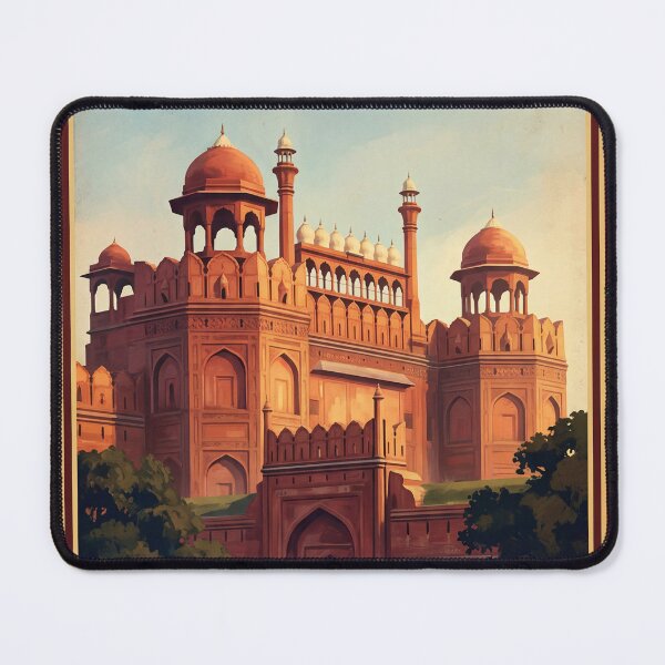 Item preview, Delhi India Vintage Historic Travel Illustration designed and sold by Bomax121.