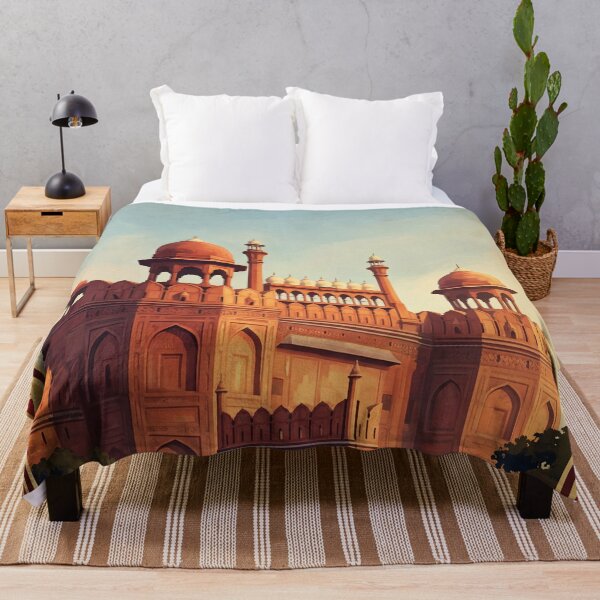Item preview, Delhi India Vintage Historic Travel Illustration designed and sold by Bomax121.