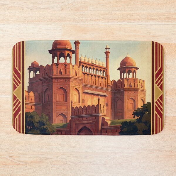 Item preview, Delhi India Vintage Historic Travel Illustration designed and sold by Bomax121.
