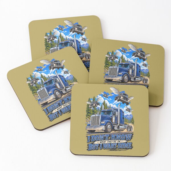Item preview, Flying Bug Cars & Blue Semi Truck Humor designed and sold by NomadForge.