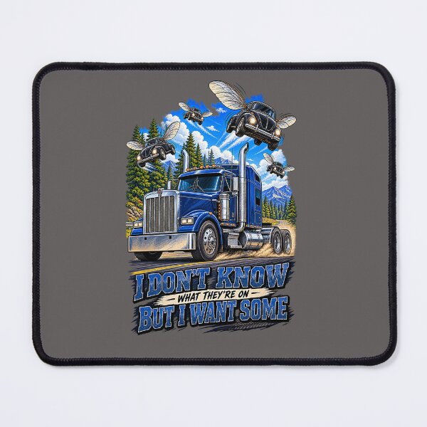 Item preview, Flying Bug Cars & Blue Semi Truck Humor designed and sold by NomadForge.