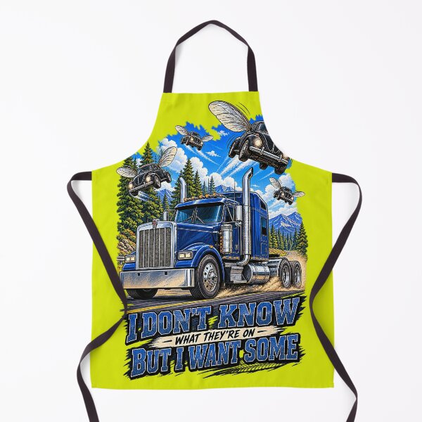 Item preview, Flying Bug Cars & Blue Semi Truck Humor designed and sold by NomadForge.