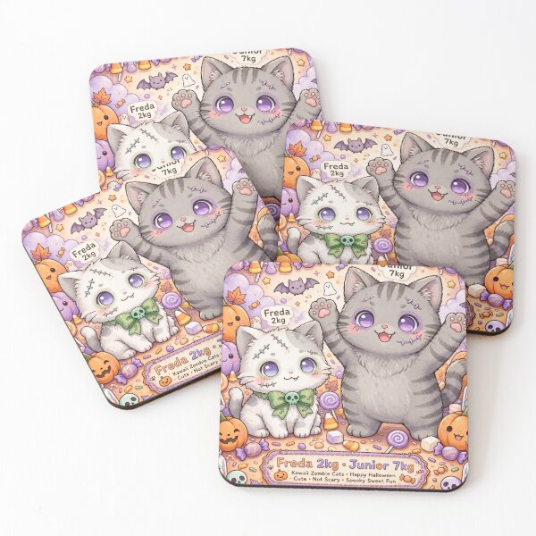 Item preview, Freda and Junior Kawaii Zombie Cats designed and sold by MAISON SYLVIE.