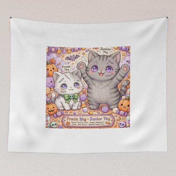 Item preview, Freda and Junior Kawaii Zombie Cats designed and sold by MAISON SYLVIE.