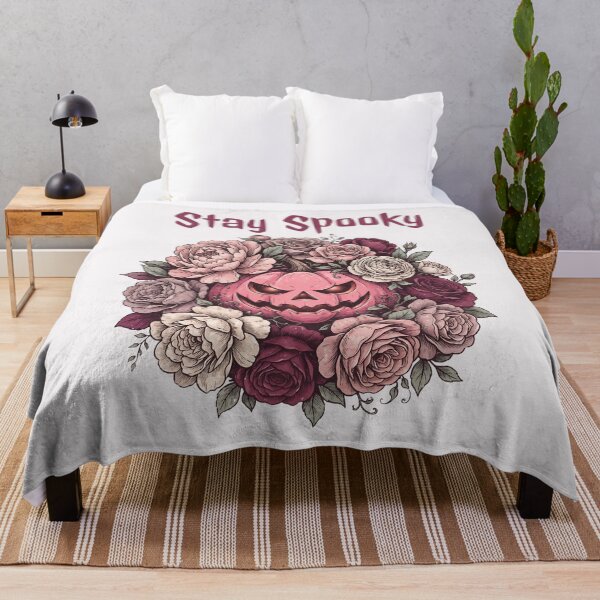 Item preview, Stay Spooky Floral Pink Pumpkin Pastel Goth designed and sold by MythicCotton.