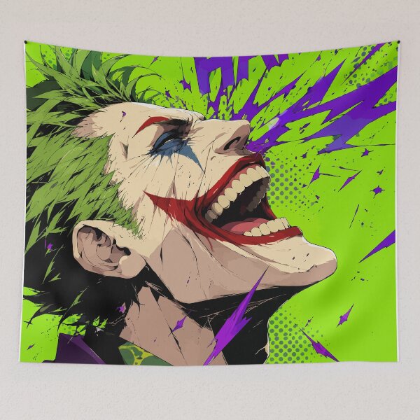 Item preview, Laughing Clown Villain Maniacal Grin Comic Pop Art Graphic designed and sold by The Upside Down.