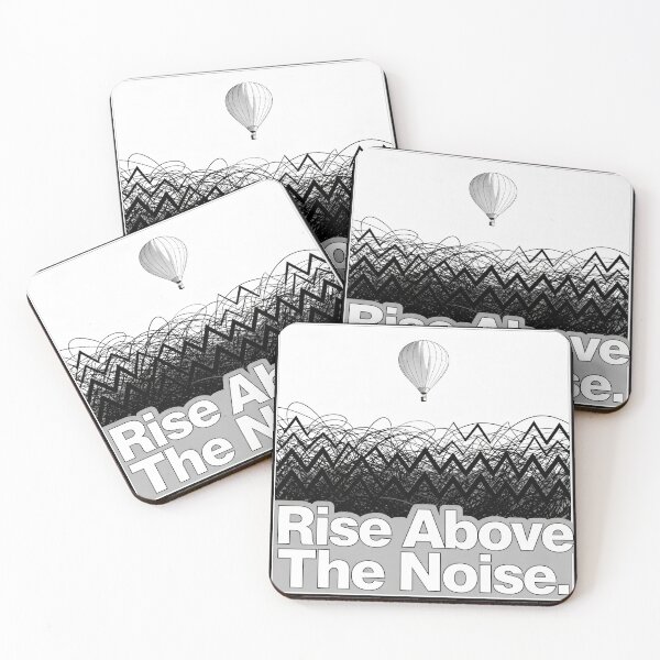Item preview, Rise Above The Noise – Vintage Hot Air Balloon Above And Beyond Motivational & Inspirational Quotes designed and sold by Ideeplyfeltit.
