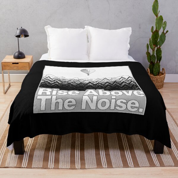 Item preview, Rise Above The Noise – Vintage Hot Air Balloon Above And Beyond Motivational & Inspirational Quotes designed and sold by Ideeplyfeltit.