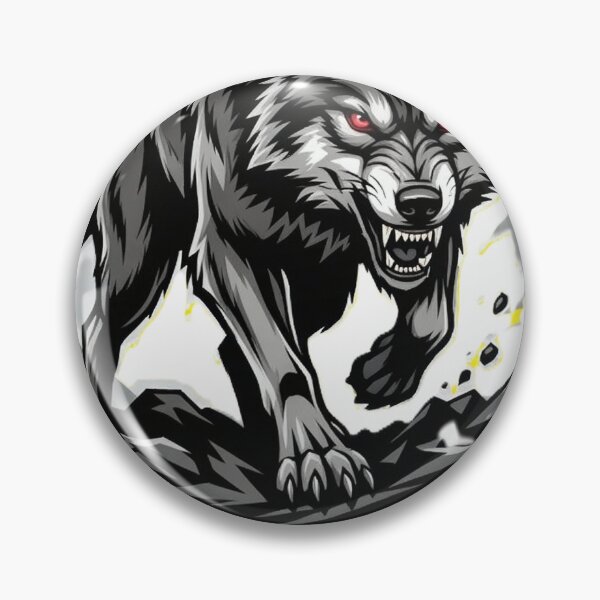 Item preview, Furious Black Wolf With Glowing Red Eyes designed and sold by Mido-artister.