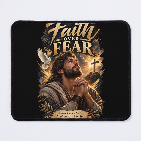 Item preview, Faith Over Fear – Christian Faith Portrait Sticker designed and sold by @SHINTOSARTSTORE.