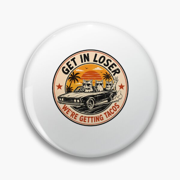 Item preview, Get In Loser We're Getting Tacos Funny Cat Taco Lover Sarcastic Quote designed and sold by RetroMini2026.