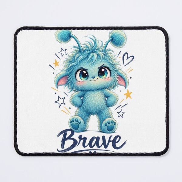 Item preview, Cute Brave Blue Monster Stars Artwork designed and sold by MIArt Studio.