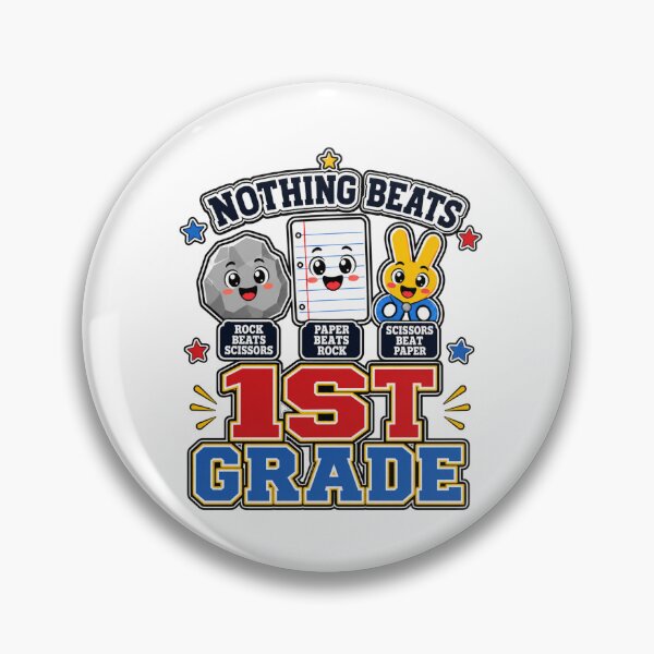 Item preview, Nothing Beats 1st Grade Rock Paper Scissors Back to School designed and sold by WeirdlyMild.