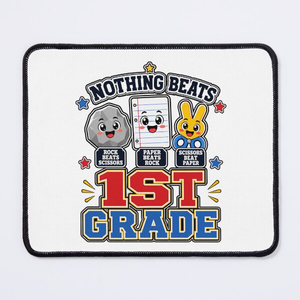 Item preview, Nothing Beats 1st Grade Rock Paper Scissors Back to School designed and sold by WeirdlyMild.