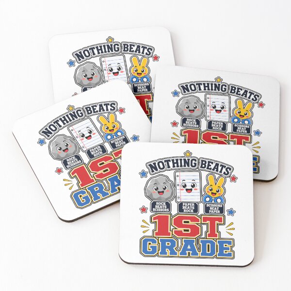 Item preview, Nothing Beats 1st Grade Rock Paper Scissors Back to School designed and sold by WeirdlyMild.