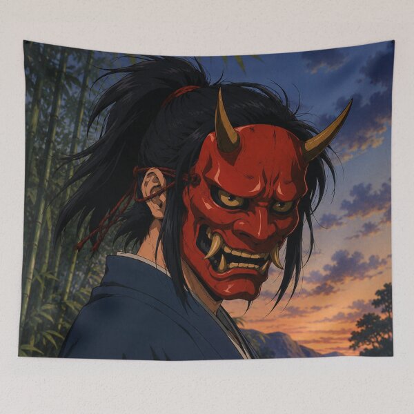 Item preview, Japanese Hannya Samurai Bamboo Wanderer designed and sold by bapupa.