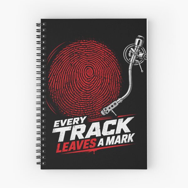 Item preview, Every Track Leaves A Mark Artwork | Red Fingerprint Vinyl Print | DJ Turntable Art designed and sold by MusixMerch.