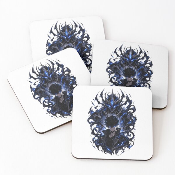 Item preview, Shadow Ascendant – Dark Anime Hunter with Blue Aura designed and sold by HimikoDesk.