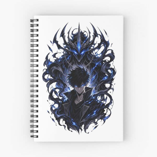 Item preview, Shadow Ascendant – Dark Anime Hunter with Blue Aura designed and sold by HimikoDesk.