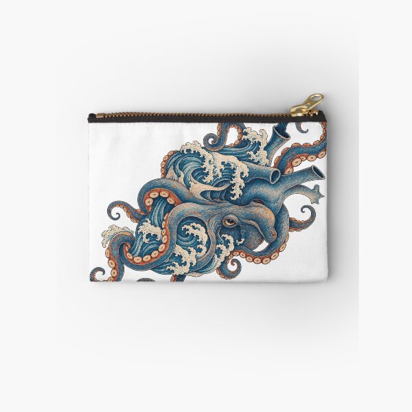 Item preview, Ocean Heart – Japanese Octopus & Waves designed and sold by H-Tsvetkova.