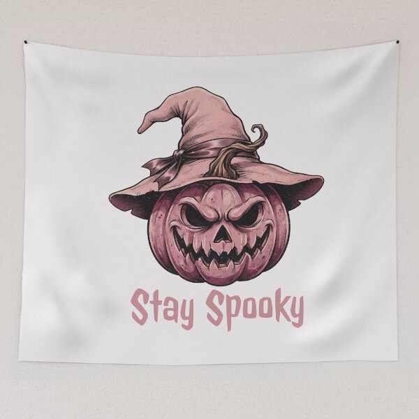 Item preview, Stay Spooky Pinkoween Witch Pumpkin Pastel Goth designed and sold by MythicCotton.