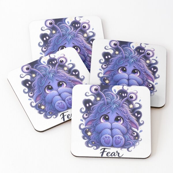 Item preview, Cute Purple Fear Monster Shadows Artwork designed and sold by MIArt Studio.