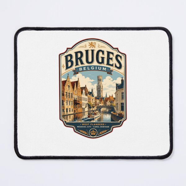 Item preview, Bruges Belgium West Flanders Medieval City - Canal Heritage European Travel Souvenir designed and sold by Star3NowForMe.