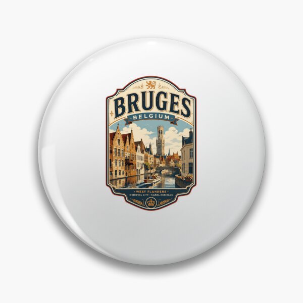 Item preview, Bruges Belgium West Flanders Medieval City - Canal Heritage European Travel Souvenir designed and sold by Star3NowForMe.