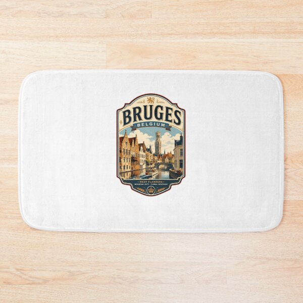 Item preview, Bruges Belgium West Flanders Medieval City - Canal Heritage European Travel Souvenir designed and sold by Star3NowForMe.