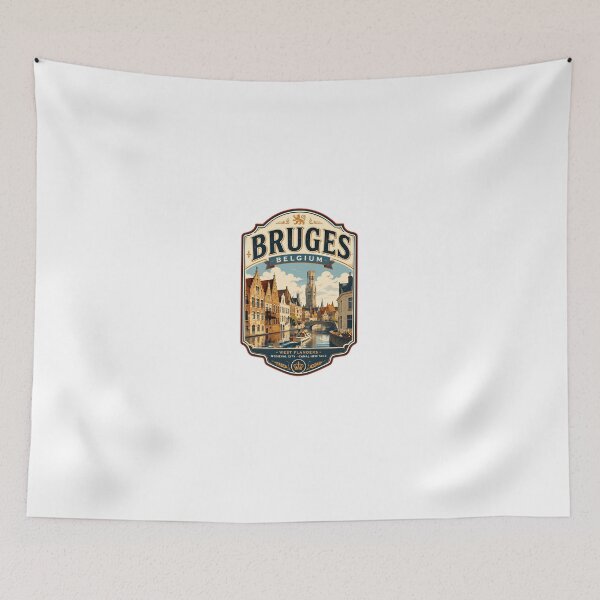 Item preview, Bruges Belgium West Flanders Medieval City - Canal Heritage European Travel Souvenir designed and sold by Star3NowForMe.