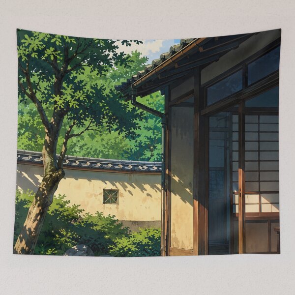 Item preview, Japan Aesthetic Sunlit Courtyard designed and sold by bapupa.