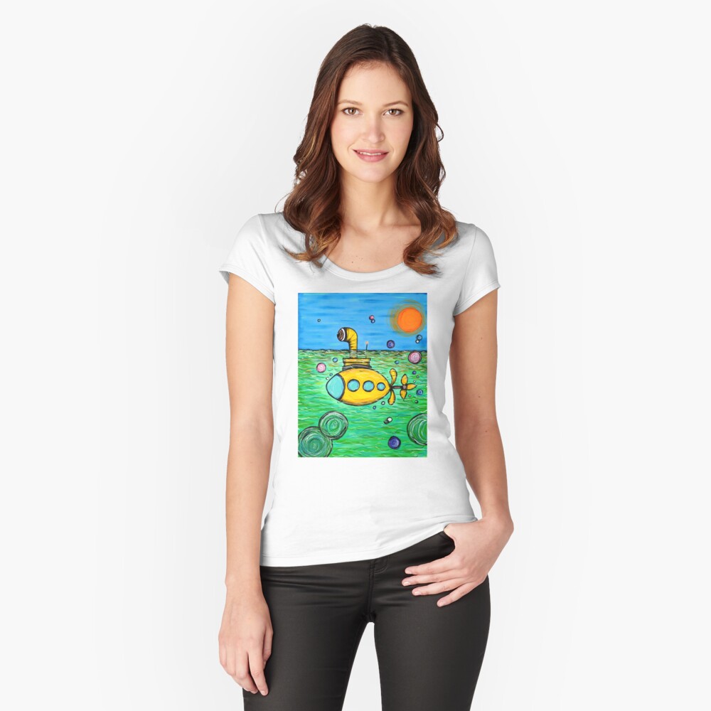 Item preview, Fitted Scoop T-Shirt designed and sold by colorinhappy.