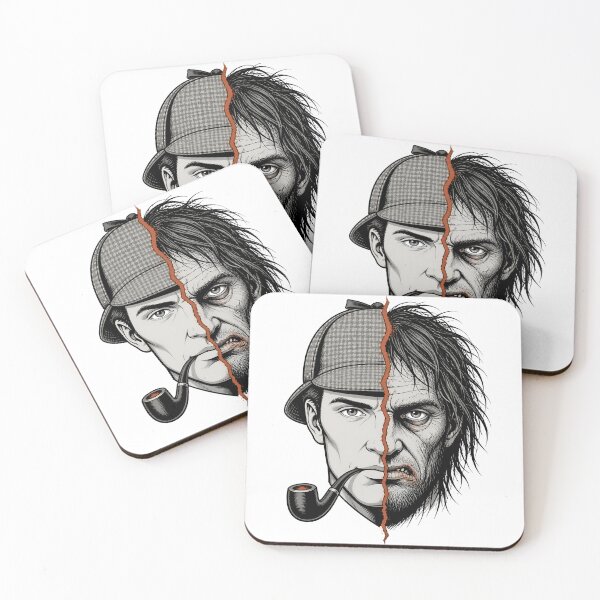 Item preview, Sherlock Holmes Split Portrait of Reason and Shadow designed and sold by Fenay Designs.