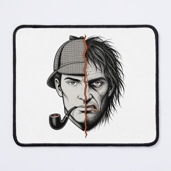 Item preview, Sherlock Holmes Split Portrait of Reason and Shadow designed and sold by Fenay Designs.