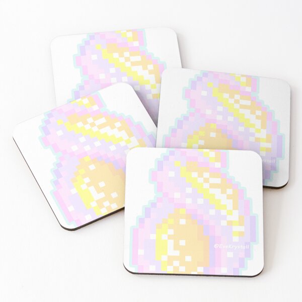 Item preview, Pastel Holographic Conch Sea-Shell Sticker (Pixel_Art) designed and sold by EveKrystall.