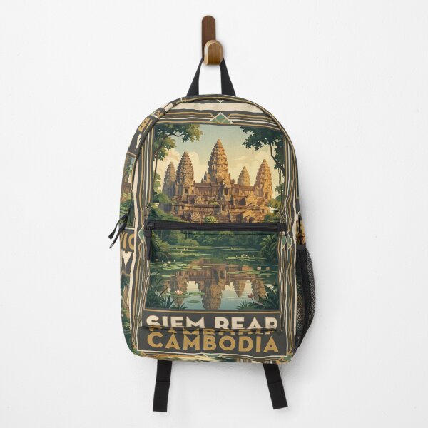 Item preview, Siem Reap Cambodia Vintage Temple Illustration designed and sold by Bomax121.