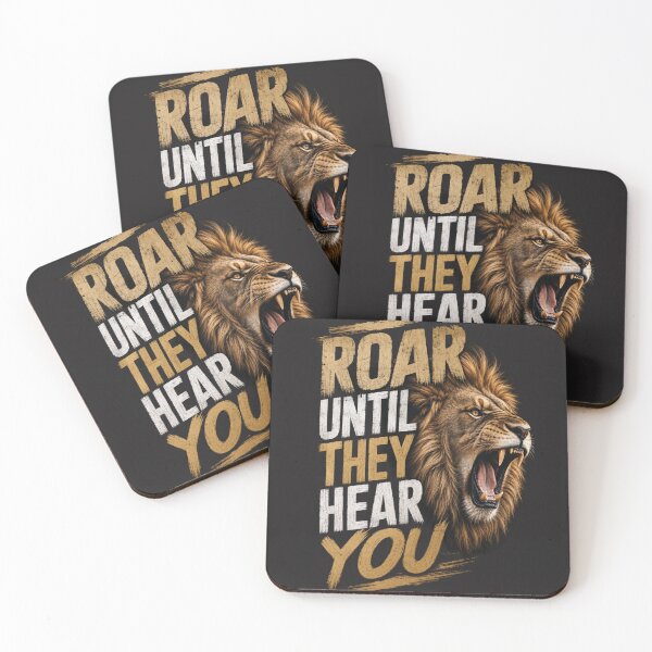 Item preview, Roar Until They Hear You – Powerful Realistic Lion Motivational Quote designed and sold by Bennie Singh.