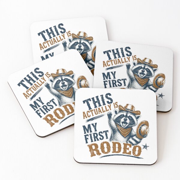 Item preview, This Actually Is My First Rodeo Raccoon Western Beginner designed and sold by RetroMini2026.