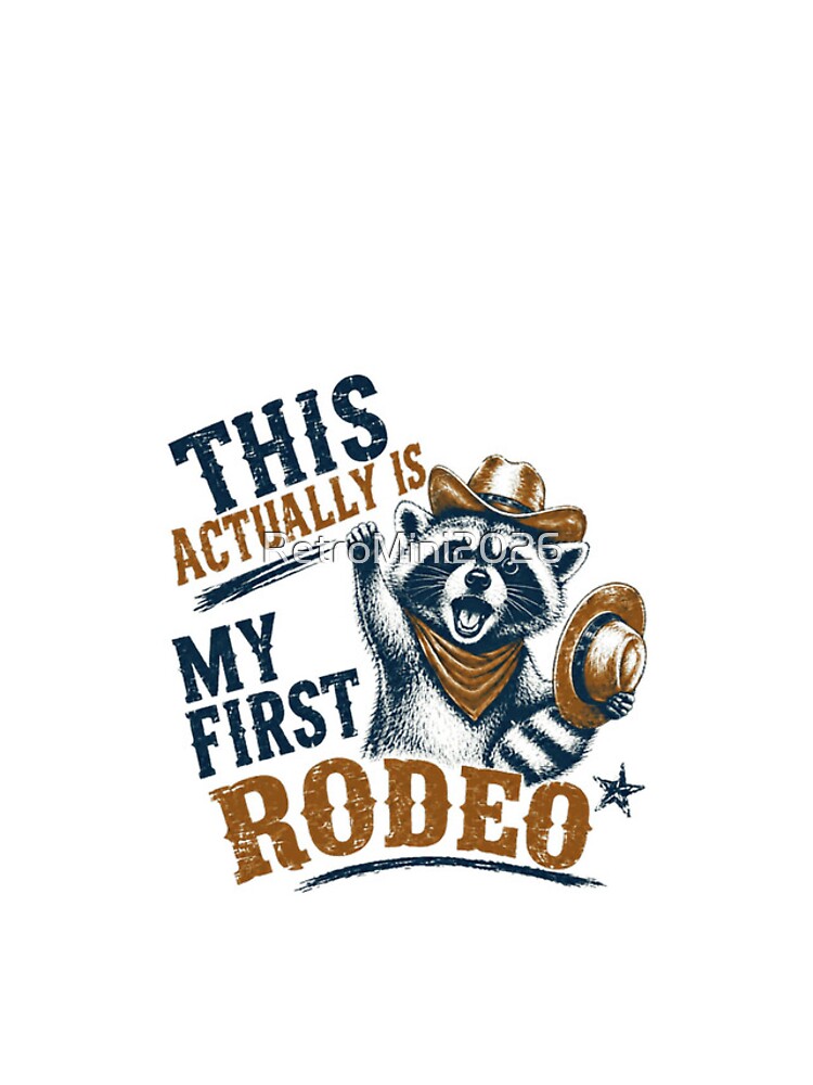 Thumbnail 4 of 4, iPhone Case, This Actually Is My First Rodeo Raccoon Western Beginner designed and sold by RetroMini2026.