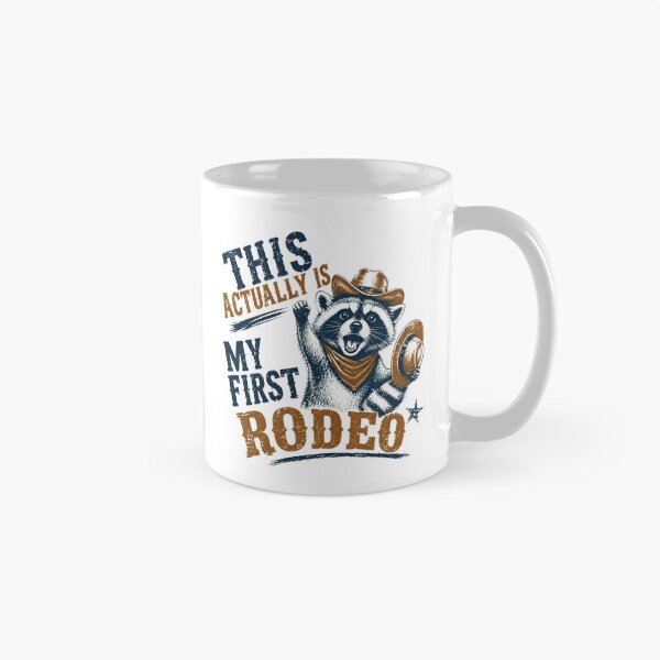 Item preview, This Actually Is My First Rodeo Raccoon Western Beginner designed and sold by RetroMini2026.