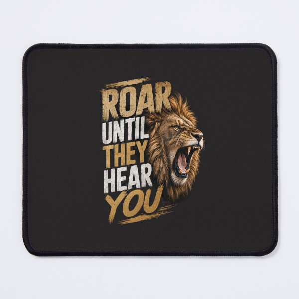 Item preview, Roar Until They Hear You – Powerful Realistic Lion Motivational Quote designed and sold by Bennie Singh.