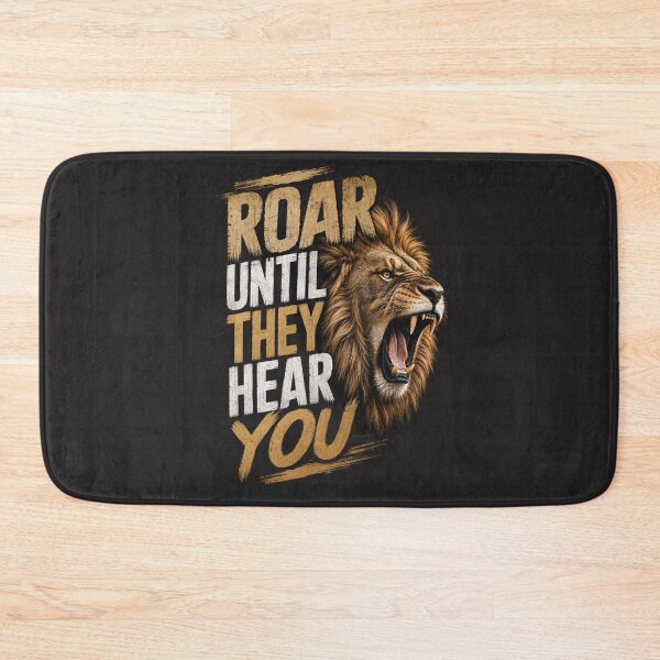 Item preview, Roar Until They Hear You – Powerful Realistic Lion Motivational Quote designed and sold by Bennie Singh.