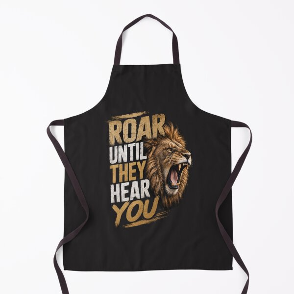 Item preview, Roar Until They Hear You – Powerful Realistic Lion Motivational Quote designed and sold by Bennie Singh.
