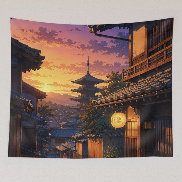 Item preview, Japan Aesthetic Sunset Street designed and sold by bapupa.
