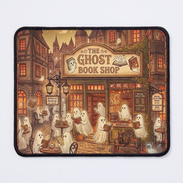 Item preview, Cute Spooky Funny The Ghost Book Shop Design for Halloween / Autumn / Book Shop / Book Worm / Ghost Village / Orange / Reading / Bookish / Book Nerd designed and sold by TeenLake.